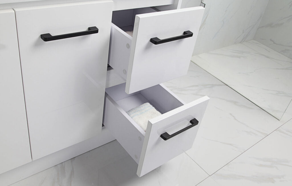 Aulic Rocky White Cabinet With Options Of Handles