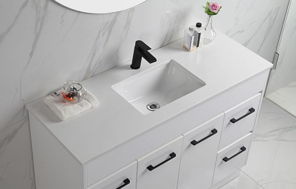 Aulic Rocky White Cabinet with handles 1200mm