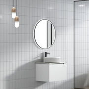 Aulic Perla Mark II Wall Hung V Groove Matte White Finger Pull Cabinet 600mm