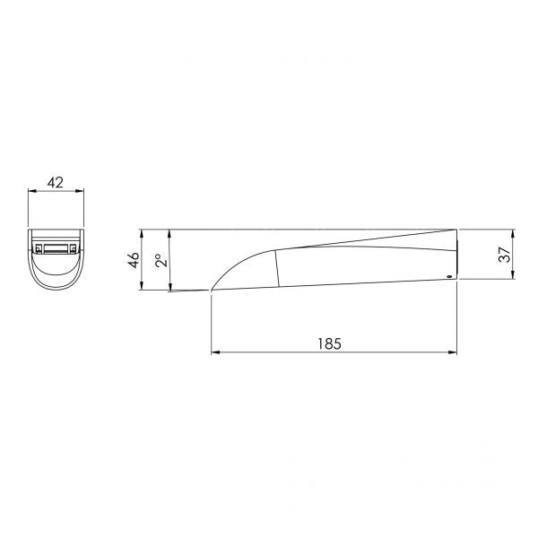 Phoenix Nara Wall Basin Outlet 185mm