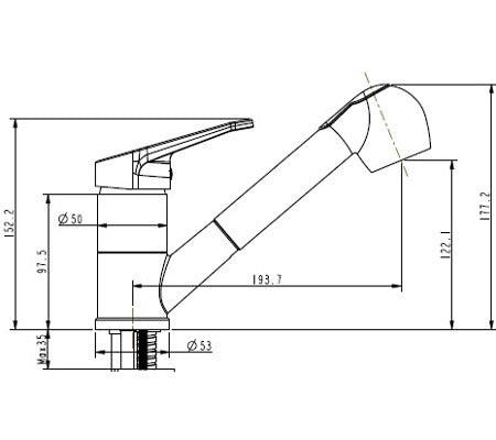 Millennium Diamond Pull Out Spray Mixer