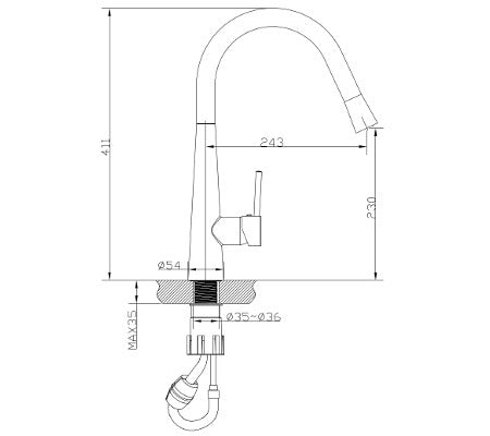 Millennium Sonix Pullout Sink Mixer