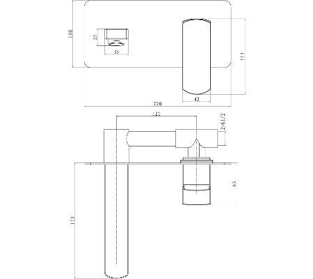 Millennium Konti Wall Mounted Basin Mixer