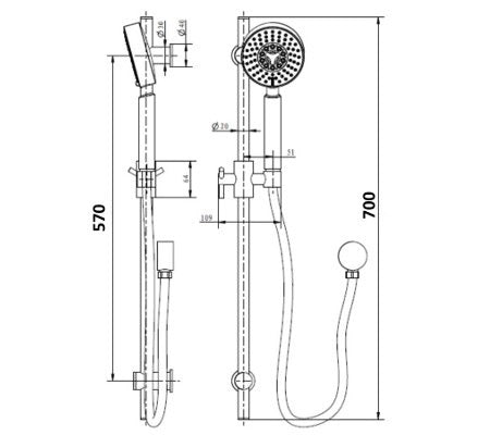 Millennium Icosa Rail Shower