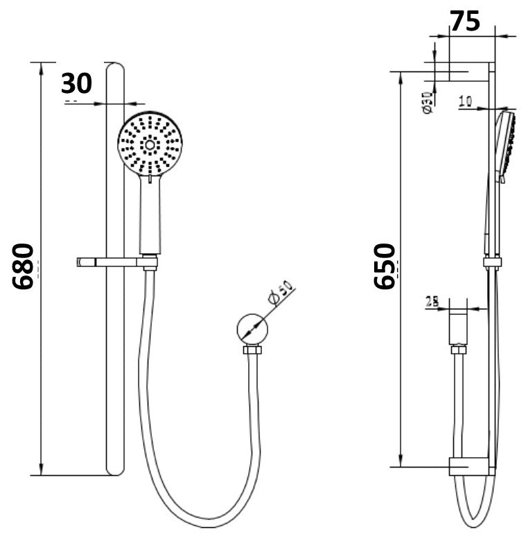 Millennium Akemi Rail Shower