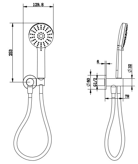 Millennium Akemi Handshower Swivel Bracket