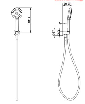 Millennium Akemi Handshower on Hook