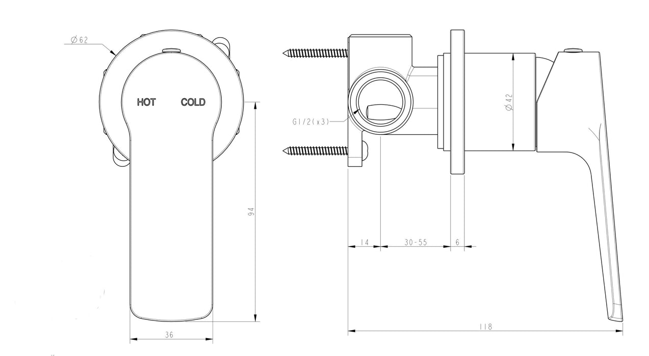 Millennium Akemi SP Shower Mixer
