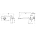 Phoenix Subi Wall Basin / Bath Mixer Set 180mm