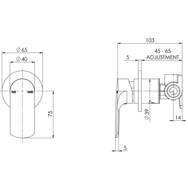 Phoenix Subi Shower / Wall Mixer
