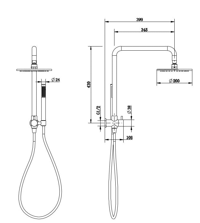 Millennium Cioso Dual Shower