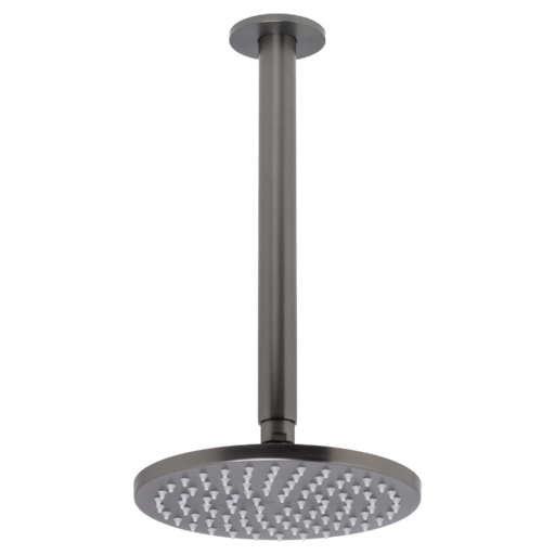 JS Venezia Overhead Shower with Ceiling Shower 300mm Arm Gun Metal