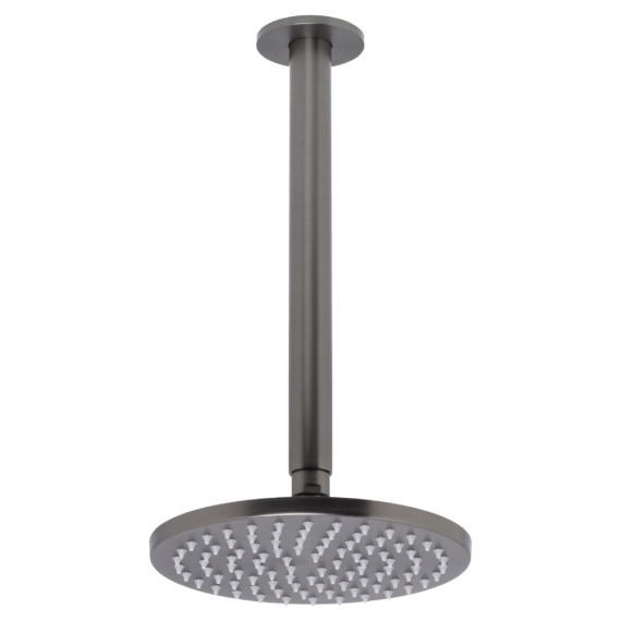 JS Venezia Overhead Shower with Ceiling Shower 300mm Arm Gun Metal