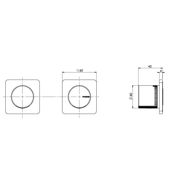 Phoenix Toi Wall Top Assemblies Extended 15mm