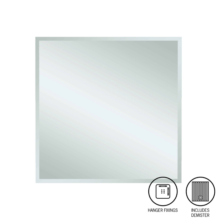 Thermogroup Montana Rectangle 25mm Bevel Edge Mirror Glue-to-Wall and Demister