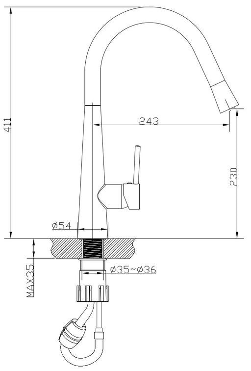 Millennium Sonix Pullout Sink Mixer