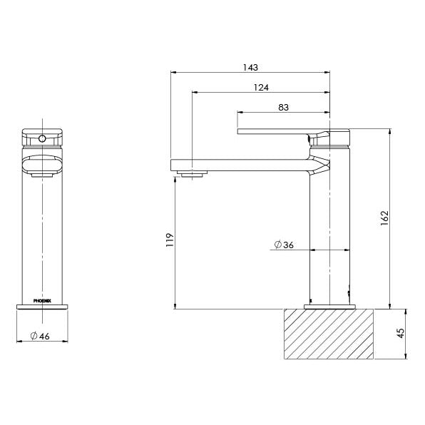 Phoenix Teel Basin Mixer