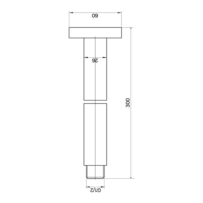 Brasshards Matcha 300mm Ceiling Arm