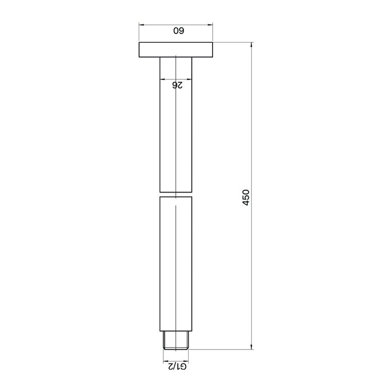 Brasshards Matcha 450mm Ceiling Arm