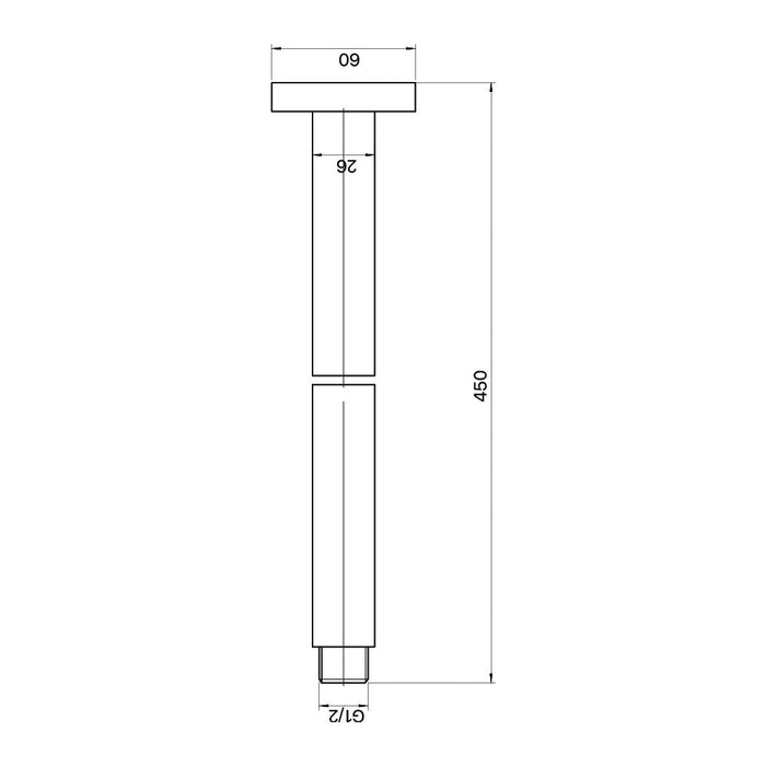 Brasshards Matcha 450mm Ceiling Arm