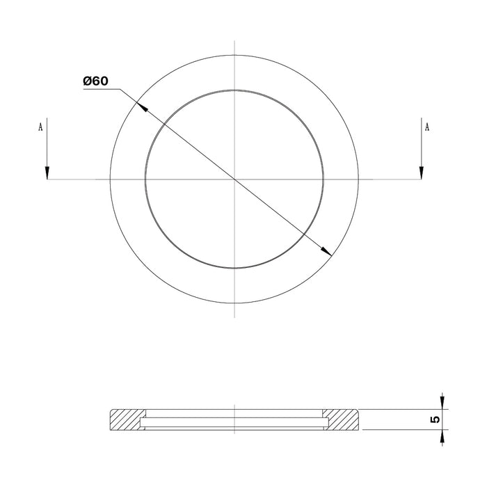 Brasshards 60mm Round Shower Mixer Backplate