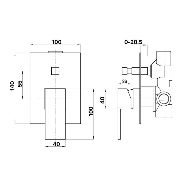 Brasshards Thyme Shower Diverter Mixer