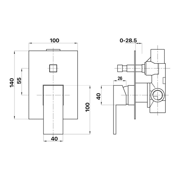 Brasshards Thyme Shower Diverter Mixer