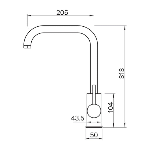 Brasshards Anise Gooseneck Sink Mixer