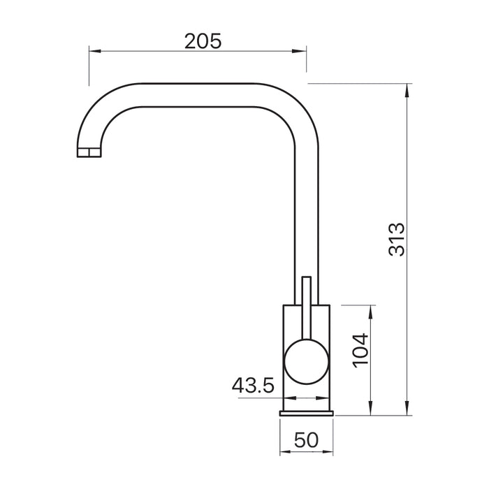 Brasshards Anise Gooseneck Sink Mixer