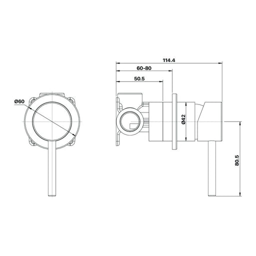 Brasshards Anise Shower Mixer (60mm Backplate)