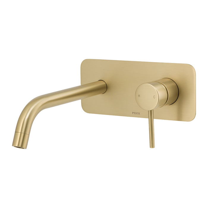 Brasshards Anise Wall Plate Mixer With 210mm Spout Trim Kit