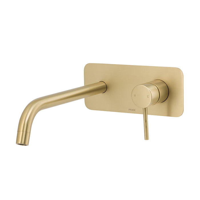 Brasshards Anise Wall Plate Mixer With 250mm Spout Trim Kit