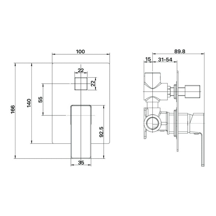 Brasshards Sage Shower Diverter Mixer