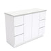 Fienza Fingerpull Gloss White 1200 Cabinet on Kickboard