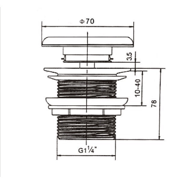 Millennium Cioso Ceramic Plug & Waste