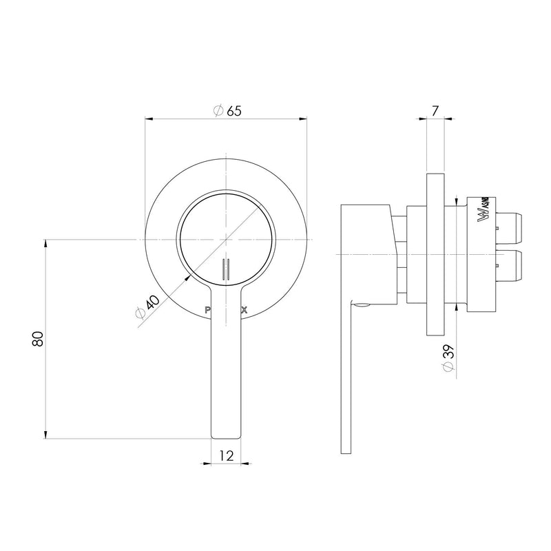 Phoenix Lexi MKII SwitchMix Shower / Wall Mixer Fit-Off Kit