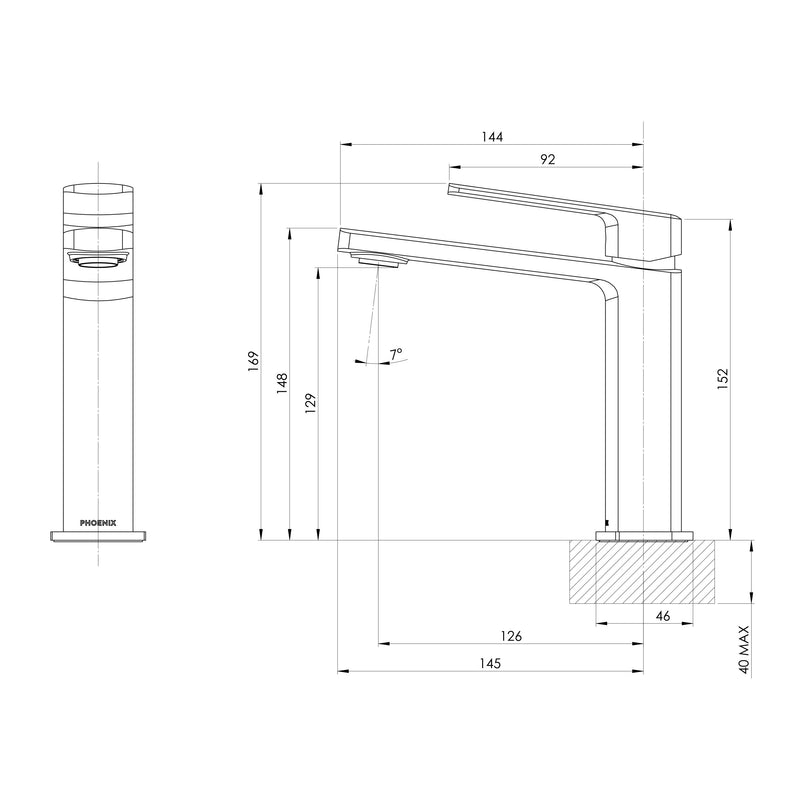 Phoenix Enviro 316 Basin Mixer Stainless Steel