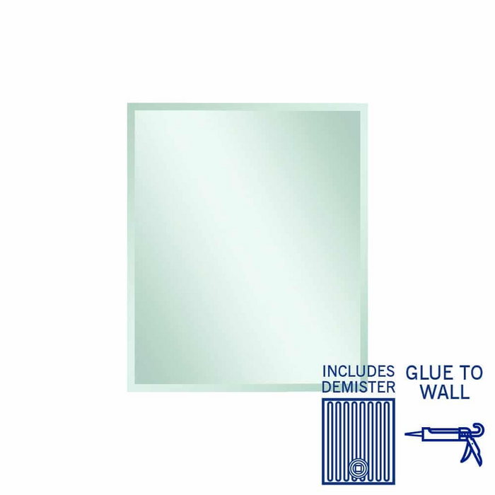 Thermogroup Montana Rectangle 25mm Bevel Edge Mirror Glue-to-Wall and Demister