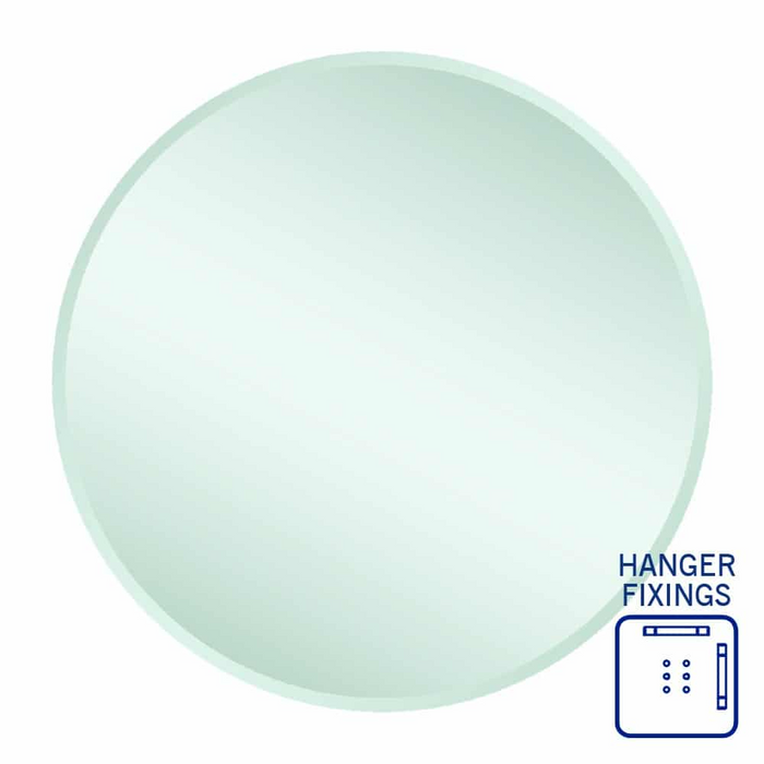 Kent 18mm Bevel Round Mirror with Hangers