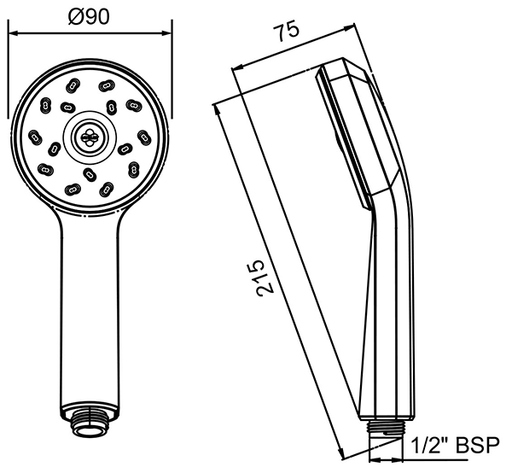 Methven Futura MK2 Handset