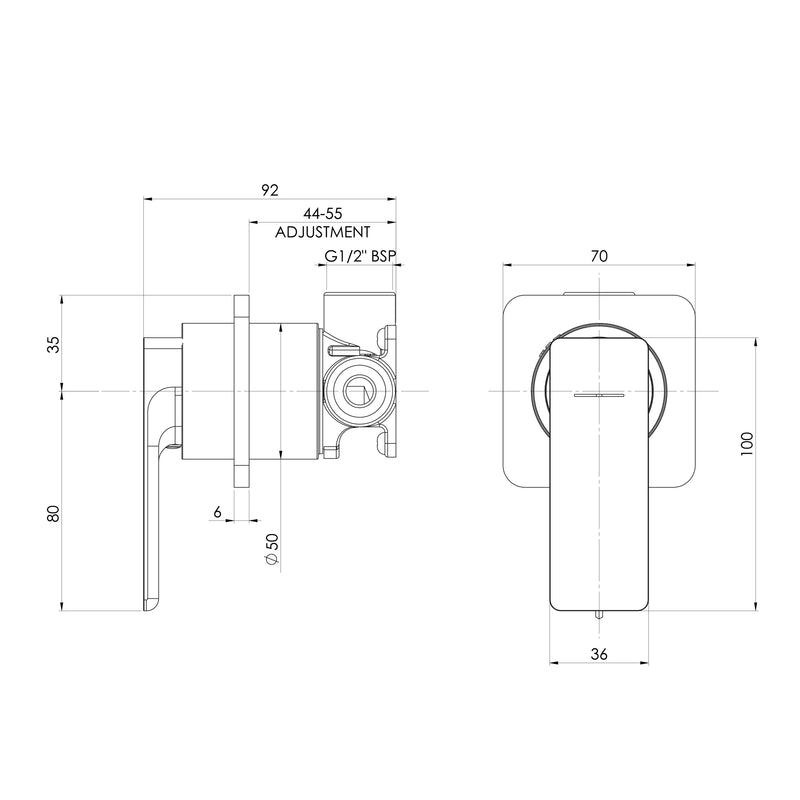 Phoenix Gloss MKII SwitchMix Shower / Wall Mixer