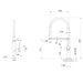 Phoenix Vask Flexible Hose Sink Mixer 200mm – Lead Free