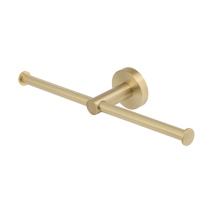 Brasshards Chia Double Toilet Roll Holder Brushed Gold