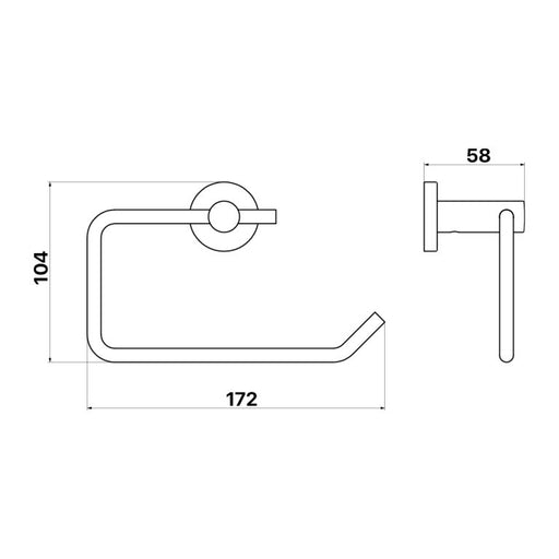 Brasshards Cedar Toilet Roll Holder Chrome