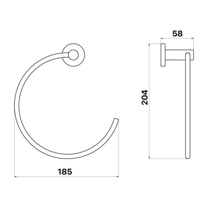 Brasshards Cedar Toilet Ring Chrome