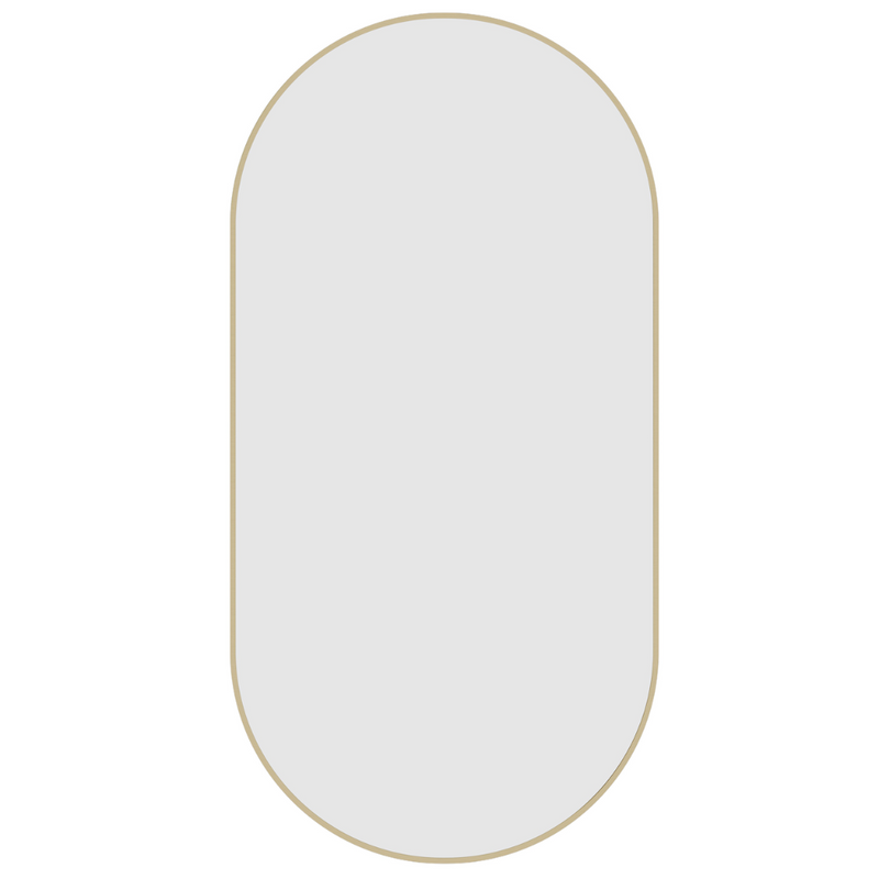 Thermogroup Havana Pill Black Framed Mirror - 500x1000mm - Includes Mirror Demister