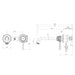 Phoenix Wiltern SwitchMix Wall Basin / Bath Mixer Set 190mm (Fit-Off Kit Only) – Lead Free