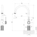 Phoenix Wiltern Sink Mixer 200mm – Lead Free