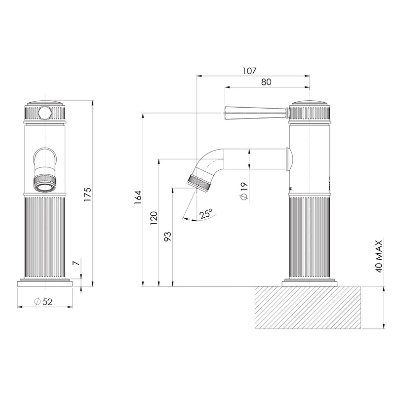 Phoenix Wiltern Basin Mixer – Lead Free