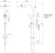 Methven Amio Exposure 5 Function Rail Shower